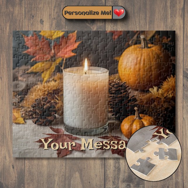 Puzzle Thème Automnal Personnalisable (Customizable Autumn-Themed Jigsaw Puzzle)