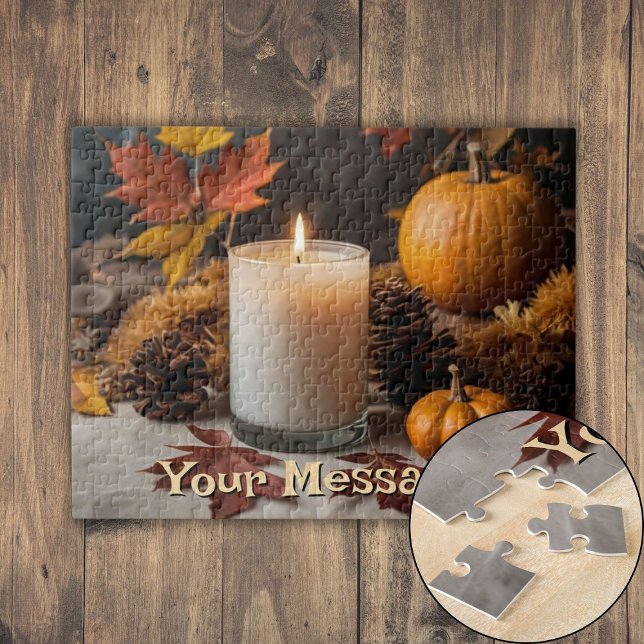 Puzzle Thème d'automne personnalisé (Personalized Autumn-Themed Jigsaw Puzzle)