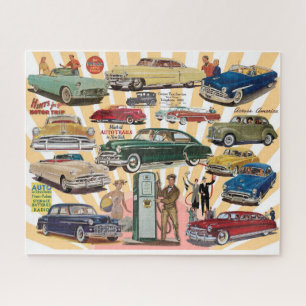 PUZZLE THÈME DE COLLAGE D'AUTOMOBILE ANCIENNE