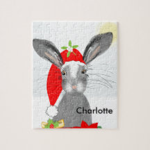 Thème de Noël de lapin lapin mignon