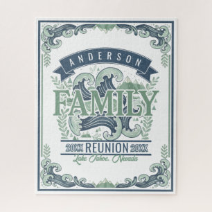 Puzzle Thème de réunion de famille au lac de montagne ID1