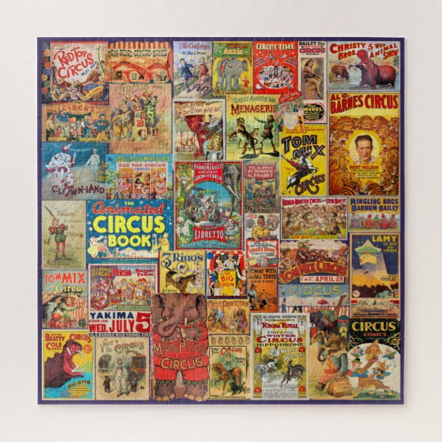 Puzzle THÈME DES ILLUSTRATIONS DE CIRQUE vintage (Vertical)