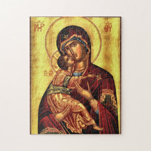 Puzzle Theotokos et l'icône orthodoxe du Christ Enfant