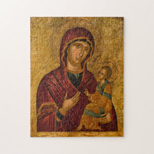 Puzzle Theotokos (Vierge Marie) et l'icône Christ Enfant