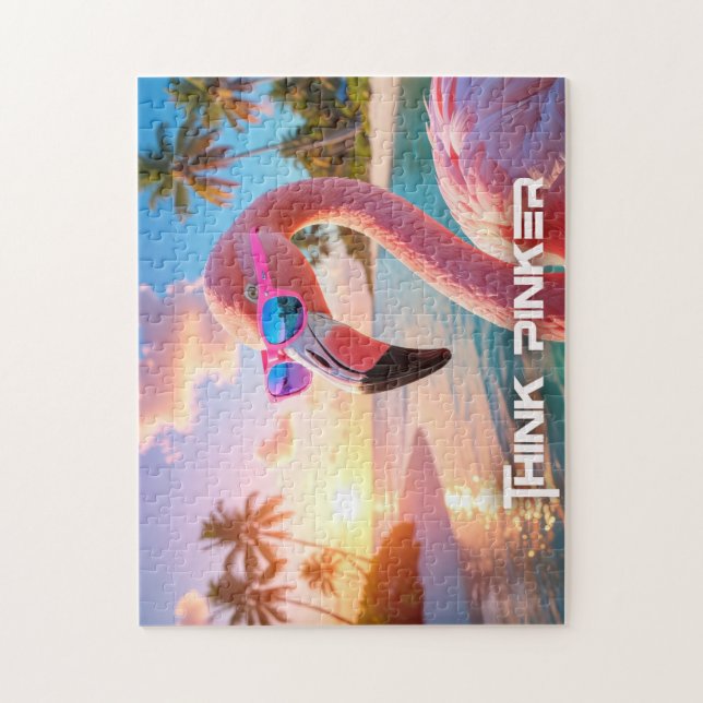 Puzzle THINK PINKER - Flamingo PINK (Vertical)