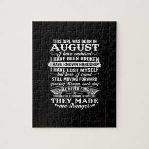 Puzzle This Girl Was Born In August Birthday Gift