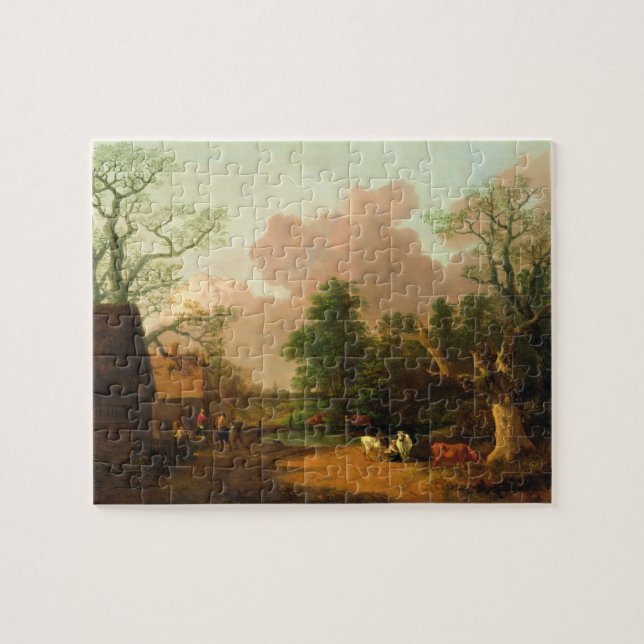 Puzzle Thomas Gainsborough | un paysage avec des figures, (Horizontal)