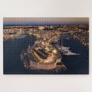 Puzzle Three Cities Valletta Malta Aerial Seascape