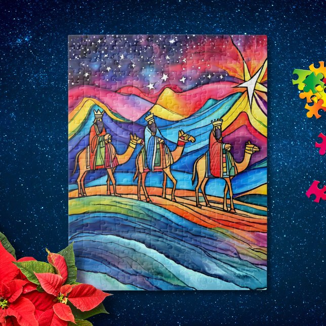 Puzzle Three Wise Men Colorful Christmas Holiday  (Créateur téléchargé)