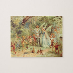 Puzzle Thumbelina et Prince Mariage, contes Vintages de f