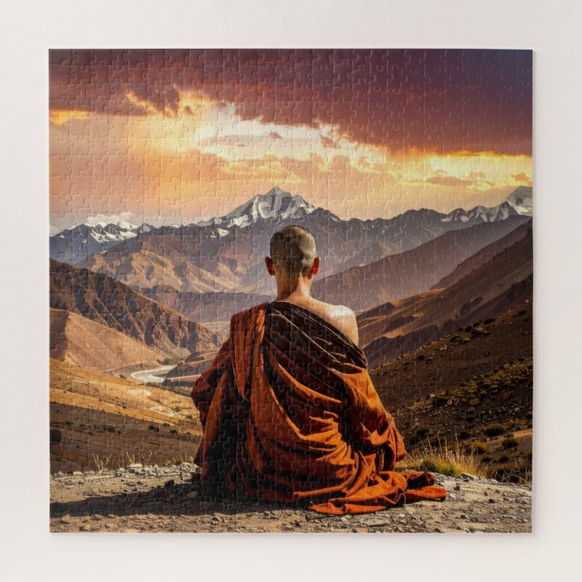 Puzzle Tibet - Bouddhisme - Méditation (Vertical)