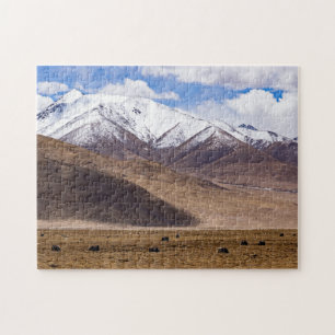 Puzzle Tibet - Paysage de montagne avec yaks