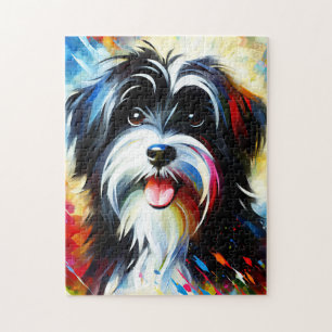 Puzzle Tibétain Terrier Chien Acrylique Art Imprimer Amou