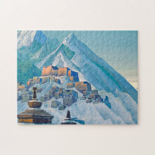 Puzzle Tibetan Landscape in the Himalaya Mountain Peaks