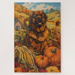 Puzzle Tibetan Mastiff Chien Récolte d'Automne Action de