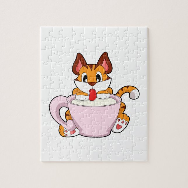 Puzzle Tiger chat avec la coupe de lait.PNG (Vertical)