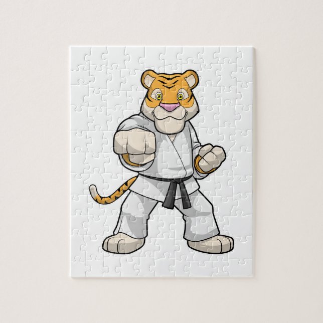 Puzzle Tiger dans les arts martiaux Karate (Vertical)