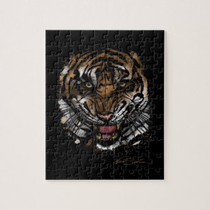 Puzzle Tiger face (conception de signature)