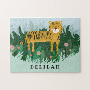 Puzzle Tiger Jungle Wild Design Jigsaw Cute