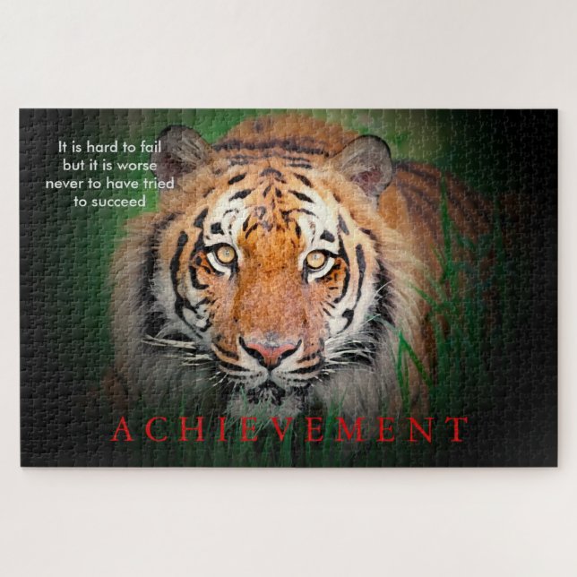 Puzzle Tiger Motivation Réussite (Horizontal)