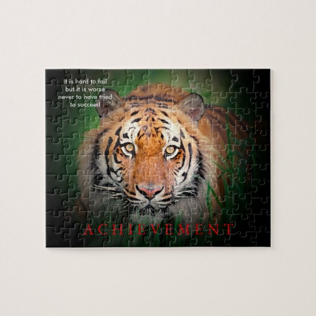 Puzzle Tiger Motivation Réussite (Horizontal)