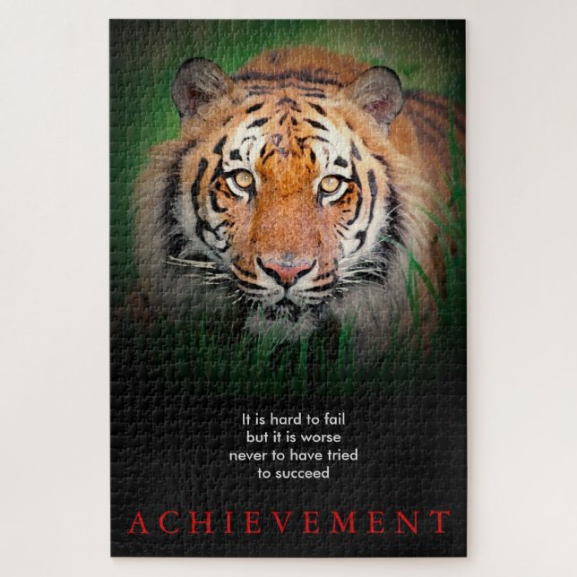 Puzzle Tiger Motivation Réussite (Vertical)