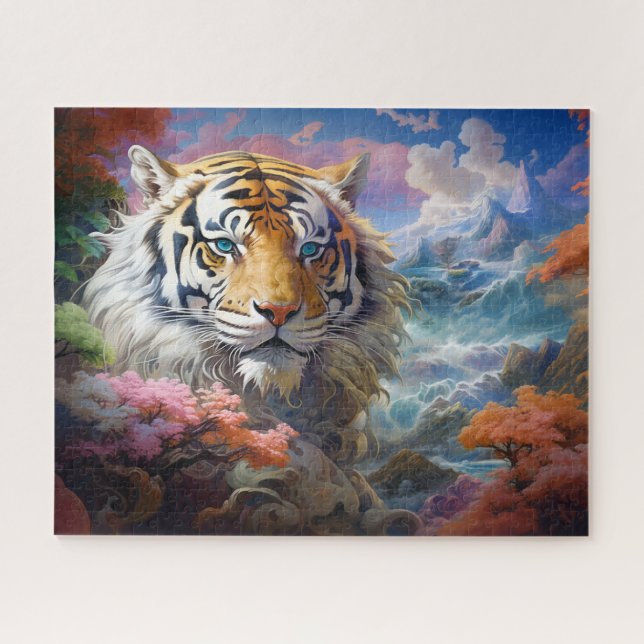Puzzle Tiger Paysage surréaliste Imaginaire Art (Horizontal)