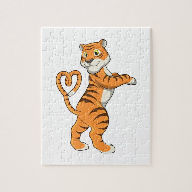 Puzzle Tigre avec coeur (Vertical)