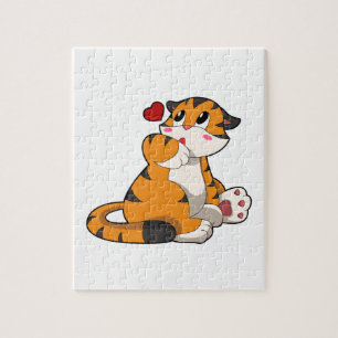 Puzzle Tigre avec coeur