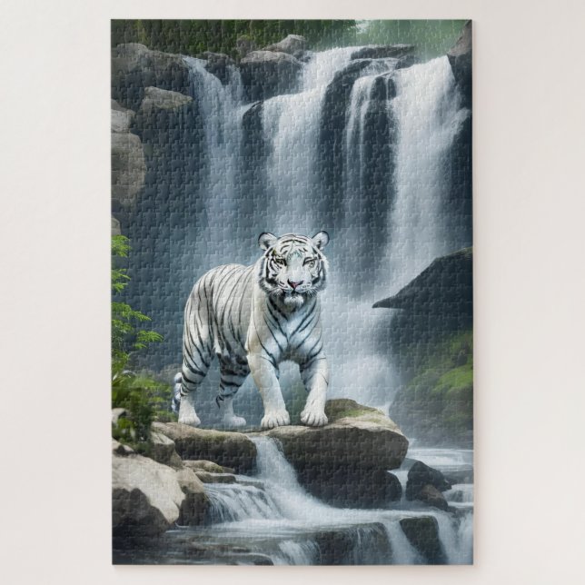 Puzzle Tigre blanc du Bengale dans la nature (Vertical)