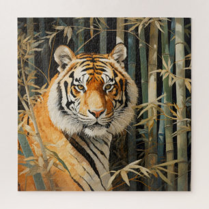 Puzzle Tigre dans la forêt de Bamboo