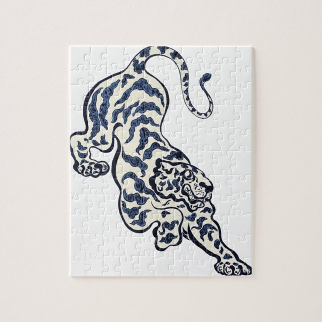 Puzzle (Tigre dans la jungle) (1893) par Paul Ranson. (Vertical)