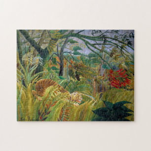 Puzzle Tigre dans une tempête tropicale, Rousseau