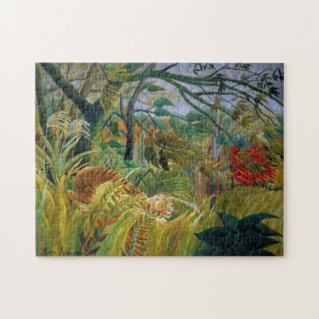 Puzzle Tigre dans une tempête tropicale, Rousseau (Horizontal)