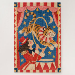 Puzzle Tigre de cirque vintage et Funhaus de Monsieur Loy