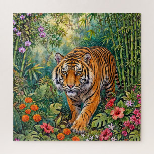 Puzzle Tigre du Bengale Bambou Vibrant Jungle