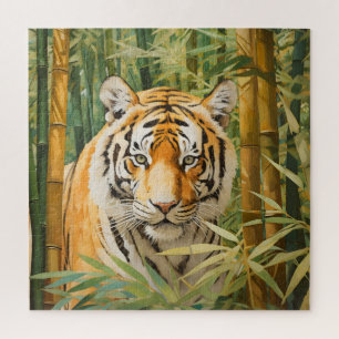 Puzzle Tigre en forêt