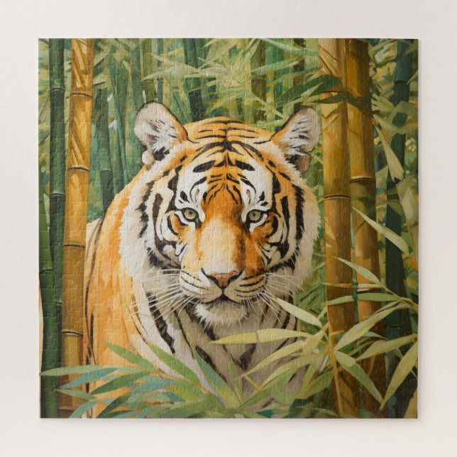Puzzle Tigre en forêt (Vertical)
