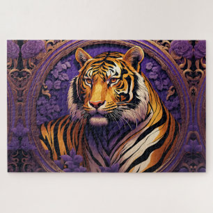 Puzzle Tigre en violet