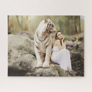 Puzzle Tigre et dame du Bengale