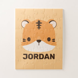 Puzzle Tigre mignon avec nom personnalisé