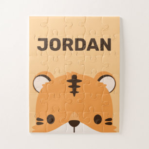 Puzzle Tigre mignon avec nom personnalisé