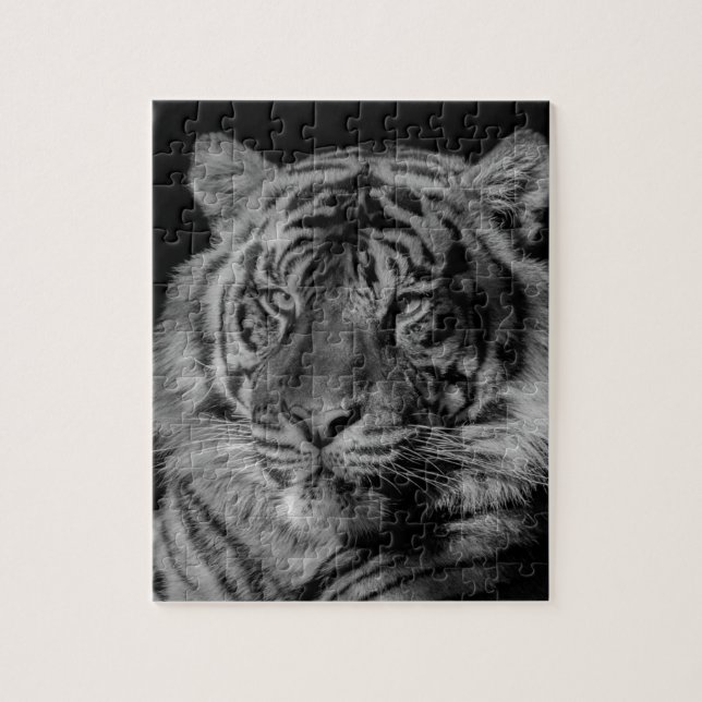 Puzzle Tigre noir et blanc (Vertical)