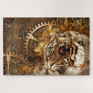 Puzzle tigre steampunk