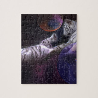 Puzzle Tigres de blanc de jeu de nuit