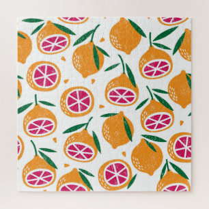 Puzzle Timbre de fruits Motif texturé sans joint