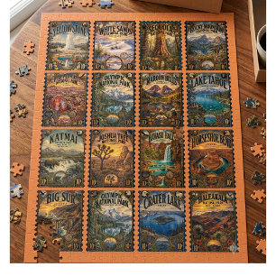 Puzzle Timbre Vintage du Parc National