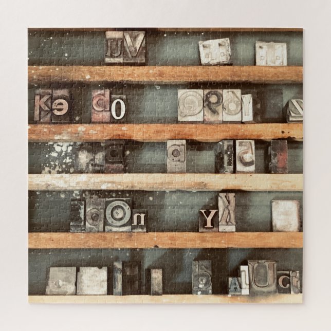 Puzzle timbres d'imprimerie anciens (Vertical)