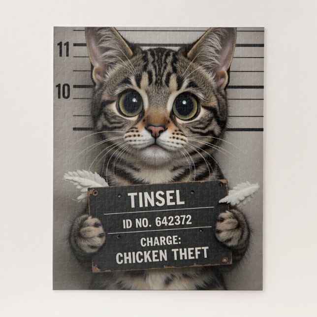 Puzzle Tinsel le chaton de Noël (Vertical)