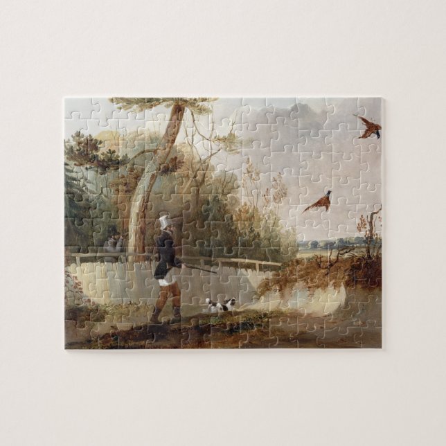 Puzzle Tir de faisan (huile sur la toile) (Horizontal)